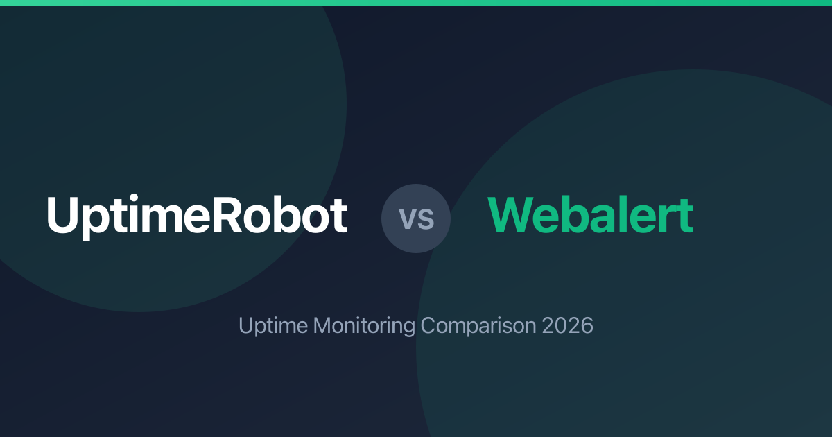 UptimeRobot vs Webalert: Uptime Monitoring Comparison 2026