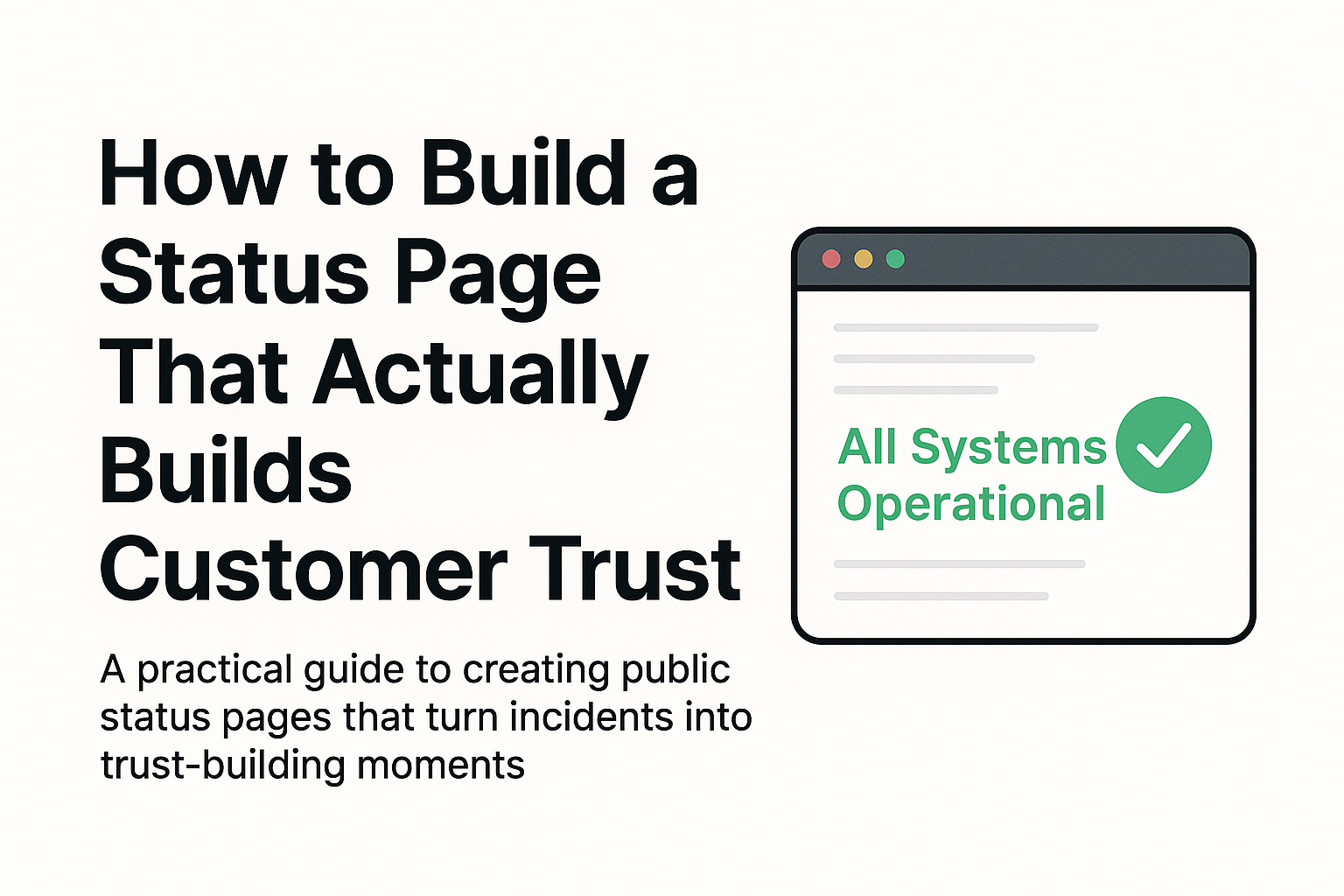 How to Build a Status Page That Actually Builds Customer Trust